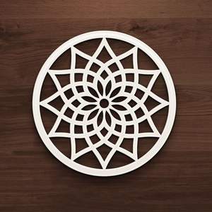 Sous-verres durables en MDF gravés au laser avec textures décoratives, protection de table décorative pour la maison, pour usage promotionnel - Product Image 1