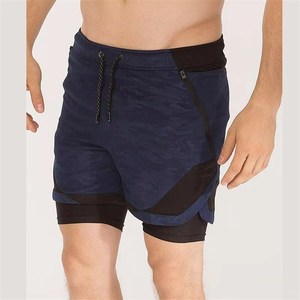 New Summer Men Double <b>Layer</b> Shorts Fast Dry Running Training Fitness Sportswear Sweat Shorts Sports Workout Shorts - Product Image 5