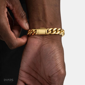 Pulsera Miami Cuban Bold para hombre, pulsera de eslabones cubanos de plata de ley 925, joyería hip hop con incrustaciones de circonitas, pulsera con cierre elegante y sencillo. - Product Image 4