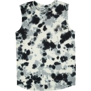 Women <b>Cloud</b> Splash Tie Dye Muscle Tank Top O-<b>Neck</b> Sleeveless Casual Summer Vest Multicolor Quick Dry Front Logo Wholesale - Product Image 2