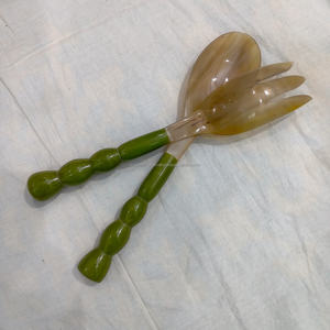 Juego de cuchara y tenedor de cuerno de búfalo de calidad de exportación con mango de resina, juego de utensilios de lujo para cenar, productos de cuerno hechos a mano a bajo precio. - Product Image 5