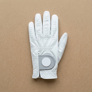 Gant de golf personnalisé en cuir Cabretta pour main gauche, panneaux perforés aux doigts, ajustement souple et flexible, poignet réglable, marque privée OEM - Product Image 5