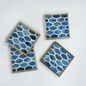 Luxury Bone Inlay <b>Coaster</b> Set Elegant <b>Drink</b> <b>Coasters</b> For Dining Table Floral Pattern <b>Coaster</b> Set Handmade Home Decor Accessories - Product Image 5