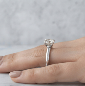 Vintage Trendy Oval CZ Solitaire <b>Ring</b> Channel Setting <b>Women</b> 925 Silver Plated Lab Created Third Party Certified <b>Promise</b> - Product Image 1