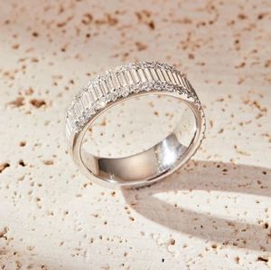 Anillo de Eternidad Completo con Moissanita Tallada, Plata de Ley 925 Bañada en Oro, 6mm, Certificado, de Lujo, Apilable, para Boda y Aniversario - Product Image 3