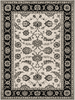 Handgefertigter Brauner Blumen-Wollteppich Klassisches Orientalisches Design Teppich mit Elfenbein-Bordüre für Wohnzimmer und Hotel Motivteppiche