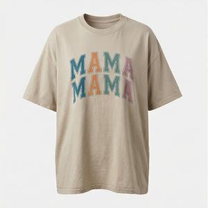 T-shirt ample surdimensionné pour femme, broderie personnalisée, OEM, coton, mode urbaine, haute qualité, mode durable - Product Image 1