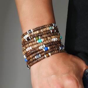 Trendy Bead Yellow Tiger Eye <b>Bracelet</b> Geometric Natural Stone <b>Stretch</b> Gift for Men Women Buddhist Symbol A800894 - Product Image 1