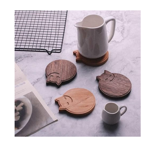 Sous-verre en bois, accessoire de cuisine, vente en gros, logo personnalisé, tapis isolant thermique, dessous de plat, sous-verre en bois massif - Product Image 3