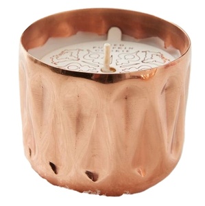 Metal Stainless Steel High Quality Copper Plated Custom Shape Candle <b>Jar</b> Home Decor Table Top Christmas Decor - Product Image 1