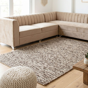 Tapis de couloir en coton style ferme avec détails tissés texturés pour couloir, chambre et décoration intérieure contemporaine - Product Image 2