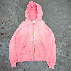 เสื้อฮู้ดสีเทาอ่อน ยูนิเซ็กส์ ทรงโอเวอร์ไซส์ ทรงปกติ สีพื้น ผ้าฝ้ายเฟรนช์เทอร์รี่ สวมใส่สบายๆ สำหรับฤดูใบไม้ร่วง - Product Image 6