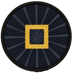 Parche bordado masónico dorado con diseño de cuadrado, insignia redonda de masón para ropa, chaqueta, aplique DIY personalizado - Product Image 1