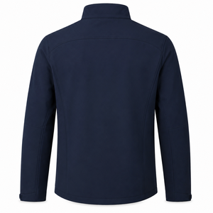 Chaqueta unisex de softshell con cremallera completa, cuello alto, cortavientos, informal, para exteriores, corte regular, poliéster, resistente al viento, precio económico. - Product Image 6