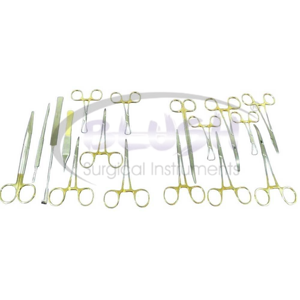 Set of 17 Pcs Surgical Instruments Kit with Gold Handle Steel Surgical Tools for Veterinary Horse Operations By <b>Blush</b> Surgical - Product Image 2