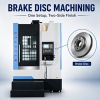 Torno Vertical CNC con 2 Torretas, Sistema de Control GSK, Diámetro de Giro de 600 mm para Piezas de Disco Grandes
