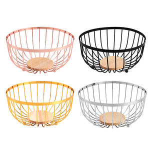 Nordic Style Metal Fruit <b>Basket</b> Decorative Food Storage <b>Basket</b> for Living Room <b>Coffee</b> <b>Table</b> Kitchen Countertop - Product Image 5