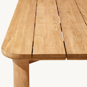 Mesa rectangular de madera de teca ecológica en oferta, de estilo moderno, ideal para restaurantes al aire libre. - Product Image 3