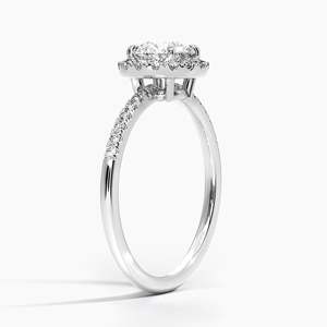 Bague BOJ 029 en argent 925 avec diamant blanc rond taille Cambria Halo 2 carats couleur D VVS1 Moissanite certifiée GRA – Offre à prix réduit - Product Image 2