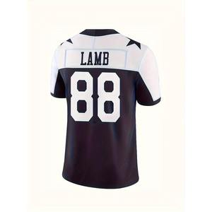 เสื้อรักบี้คุณภาพสูง ปักลายอย่างดี ทรงโอเวอร์ไซส์ ระบายอากาศได้ดี สีดำ เสื้อฟุตบอลอเมริกันแบบกันหนาว ให้ประสิทธิภาพสูง - Product Image 2