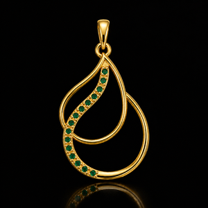 Pendentif délicat fait main en zircon plaqué or rose 18 carats pour femme, cadeau de mariage pour maman - Product Image 3