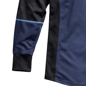 Camiseta de Paintball Azul Marino con Contraste Negro, Sublimación, Manga Larga, Malla Transpirable, Ropa de Equipo con Puños Acanalados Profesionales - Product Image 4