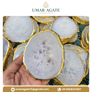 Posavasos de Cuarzo Cristalizado con Rebanada de Ágata, Grabado Temático de Amor en Piedra Natural, para Decoración del Hogar y Oficina, Suministro al por Mayor - Product Image 3