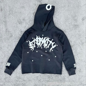 Ensemble sweat à capuche et pantalon de survêtement imprimé DTG personnalisé avec logo pour fabricant de vêtements – Survêtement technique en molleton - Product Image 2