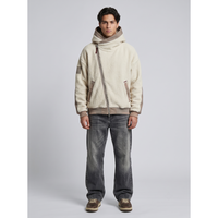 Herren Dicke Polyester Lange Übergroße Ninja-Kapuzenjacke Winddichte Techwear Polartec Fleece-Jacke mit Sherpa-Futter Streetwear OEM Private Label