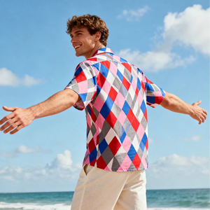 Chemises Hawaïennes d'Été Neuves pour Hommes, Grande Taille, Boutonnées, Manches Courtes, Décontractées, pour la Plage et les Fêtes - Product Image 1