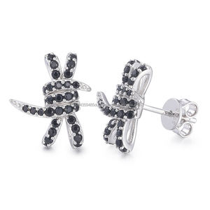 Cute Animal <b>Earrings</b> With Lab Grown Diamond 925 Sterling Silver Sparkling Luxury Jewelry For Women <b>Girls</b> - Product Image 4