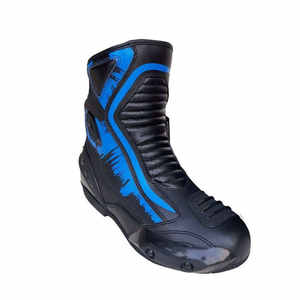 Motorcycle Racing Boots High Top Leather Riding Boots Reinforced <b>Toe</b> Slider Shin Heel Protection Track Riding Boots - Product Image 2