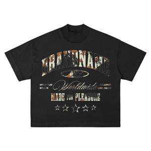 เสื้อยืดคัตแอนด์เซวสั่งตัดเย็บได้ 100% ผ้าฝ้าย พิมพ์ลายตามสั่ง หนานุ่ม สไตล์วินเทจ ไซส์พลัส ผู้ชาย แขนสั้น ทรงหลวม - Product Image 5