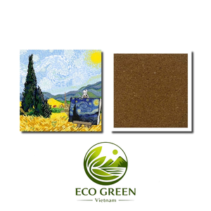 Posavasos de cerámica VIETNAM, de corcho, ecológicos, redondos, DIY, de 10 cm cuadrados/10.8 cm/16 cm/20 cm o personalizados a pedido. - Product Image 4