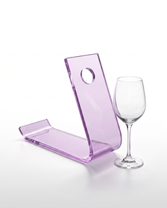 Modern Clear Acrylic Glossy Finish Pre-Assembled for Countertop Corner Wine Holder Rack Stylish Design Home <b>Bar</b> Kitchen - Product Image 2