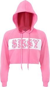 Sweat-shirt à capuche court unisexe pastel décontracté à manches longues avec cordon de serrage - Product Image 3