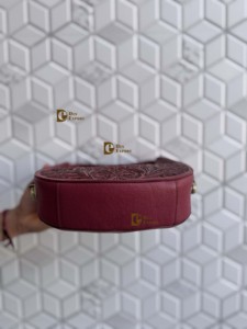 Bolso de Hombro de Cuero con Grabado a Mano de Diseño Exclusivo, Estilo Bohemio Gitano, Hecho a Mano, Estilo Occidental, Novedad 2026 - Product Image 5