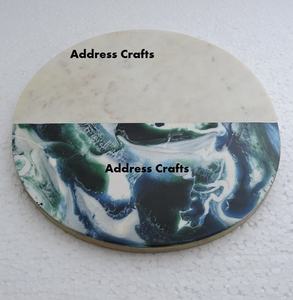 Tabla de cortar de resina de mármol al por mayor, tabla de cortar de queso, utensilios de cocina, tabla de cortar, plato de postre de mármol personalizado, bandeja de comida, decoración de platos - Product Image 1