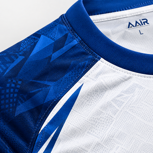 AAIR Unisex Fußballtrikot-Set Weiß Marineblau Sublimationsdruck Feuchtigkeitsableitend Kurzarm Elastischer Bund Für Alle Jahreszeiten Erwachsene - Product Image 6
