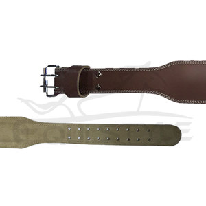 Ceinture de soutien dorsal en cuir marron de 4 pouces pour haltérophilie, squat et entraînement sur banc, avec fermeture à boucle, ceintures de gym personnalisables - Product Image 6