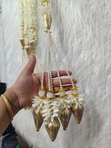 Fabric Jasmine <b>Hanging</b> With Gold Drops - Product Image 2
