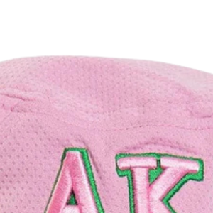 Chapeau Bob AKA pour Femme Brodé à Large Bord, Chapeau de Soleil Rose Vert en Coton, Casquette de Pêcheur Décontractée pour l'Extérieur, Chapeau d'Été - Product Image 4