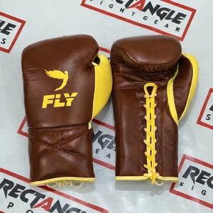 Gants de boxe de luxe de qualité supérieure, personnalisés, en cuir de vachette durable, super confortables, à lacets. - Product Image 1