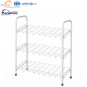 Made in Taiwan 3-Tier Large Capacity Wire <b>Shoe</b> <b>Rack</b> Tool-Free Easy Assembly <b>Storage</b> Organizer for Home - Product Image 2
