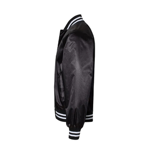 Chaqueta Satinada Resistente al Viento de Alta Calidad y Bajo MOQ, Nuevo Diseño, Chaqueta Varsity Satinada para Hombre, Chaqueta Satinada Resistente al Viento Ecológica Personalizada para Hombre - Product Image 2