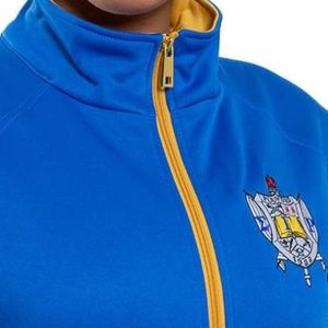Chaqueta Deportiva Personalizada para Mujer, Estilo Elite, con Cierre Completo, Manga Larga, Logotipo con Letras Griegas, Ligera, para Entrenamiento y Running - Product Image 2