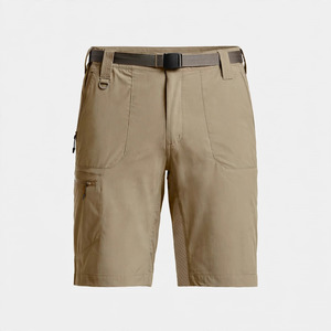 Shorts cargo bleus pour hommes, taille mi-haute, fermeture boutonnée, séchage rapide, tissu Oxford, couleur unie, décontractés, avec poches - Product Image 3