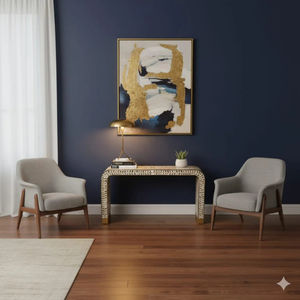 Mesa Consola de Madera de Teca con Incrustaciones de Alta Calidad al Mejor Precio, Muebles Hechos a Mano para Recibidor y Entrada, Decoración del Hogar - Product Image 2