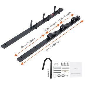 Supporto per Rimorchio da Giardinaggio a 3 Posti con Blocco di Sicurezza per Rimorchi Aperti/Accessori per il Controllo del Carico - Product Image 5