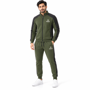 Ensemble de survêtement en molleton de coton épais uni, écologique, pour l'hiver, la détente, la gym et les loisirs - Product Image 1
